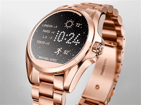 mk watch rose gold smartwatch.